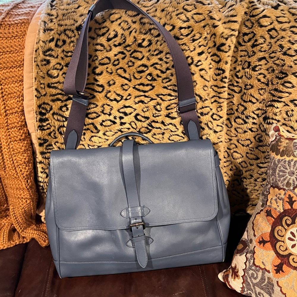 Classis COACH blue leather briefcase
